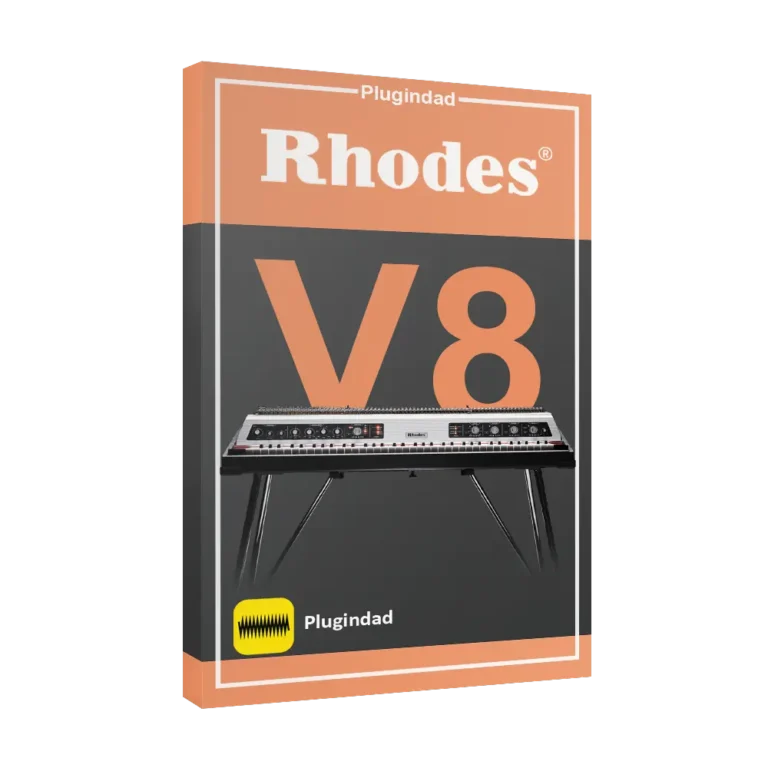 Rhodes Music V8 Pro professional audio interface for music recording, live streaming, and studio sound production with high-fidelity audio controls.