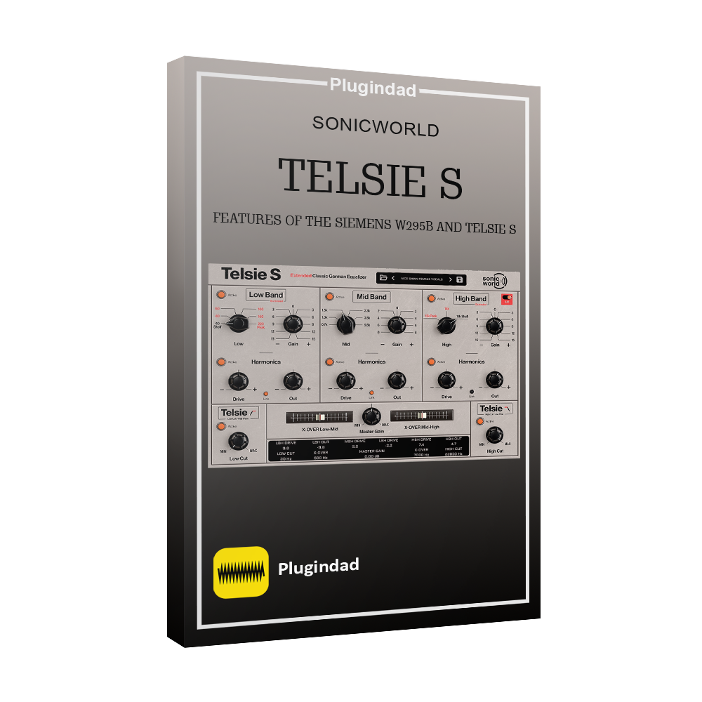 SonicWorld – Telsie S SonicWorld Telsie S audio plugin interface showing sound design and music production controls inside a DAW